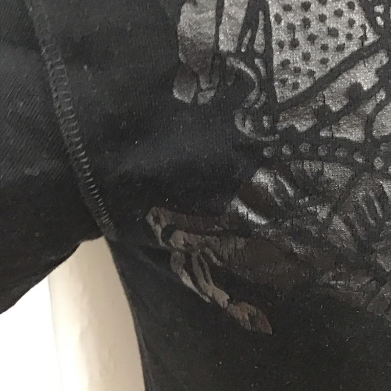 バーバリーブラックレーベル BURBERRY BLACK LABEL Tシャツ 半袖 BMV17-700-09 クルーネック プリント 2 ロゴ、文字 黒 / ブラック /  メンズ USED 古着 中古 10111856