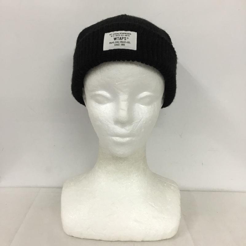 ダブルタップス WTAPS 帽子 ニット帽 232MADT-HT03 ビーニー ロゴ、文字 黒 / ブラック /  メンズ USED 古着 中古 10144426