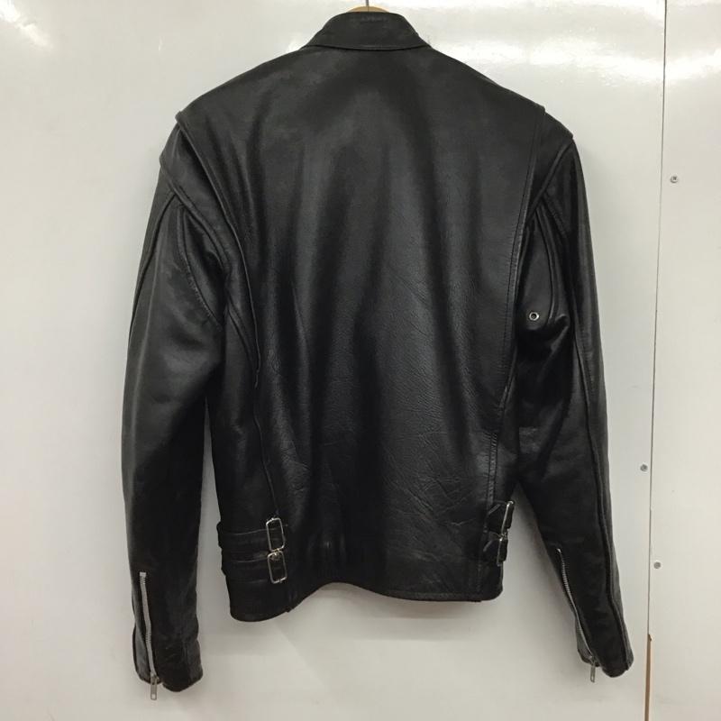 古着 USED ジャケット、上着 ジャケット、ブレザー レザージャケット ジップアップジャケット アウター シングルライダースジャケット M 無地 黒 / ブラック /  メンズ USED 古着 中古 10137450