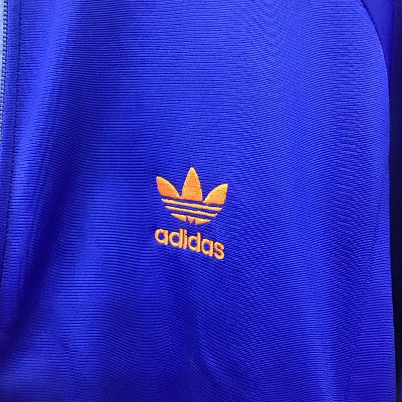 アディダス adidas ジャケット、上着 ジャンパー、ブルゾン ジップアップジャケット アウター 00s ジャージ 古着 L ロゴ、文字 青 / ブルー /  メンズ USED 古着 中古 10149206