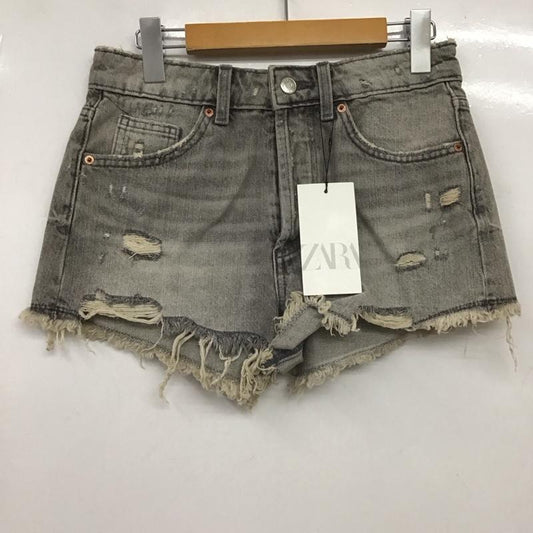 ザラ ZARA パンツ ショートパンツ 3660/079/802 34 無地 灰 / グレー /  レディース USED 古着 中古 10149050