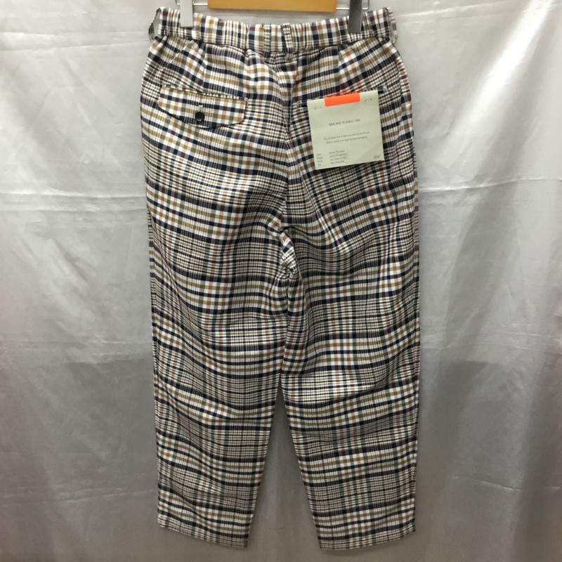 インヘリット INHERIT パンツ スラックス スラックスパンツ ワイドパンツ カジュアルパンツ チェックパンツ L チェック マルチカラー / マルチカラー /  メンズ USED 古着 中古 10115206