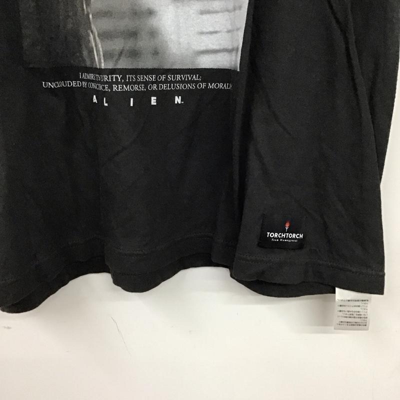 トーチトーチ TORCH TORCH Tシャツ 半袖 半袖カットソー プリントTシャツ クルーネックカットソー エイリアン XL プリント 黒 / ブラック /  メンズ USED 古着 中古 10134703
