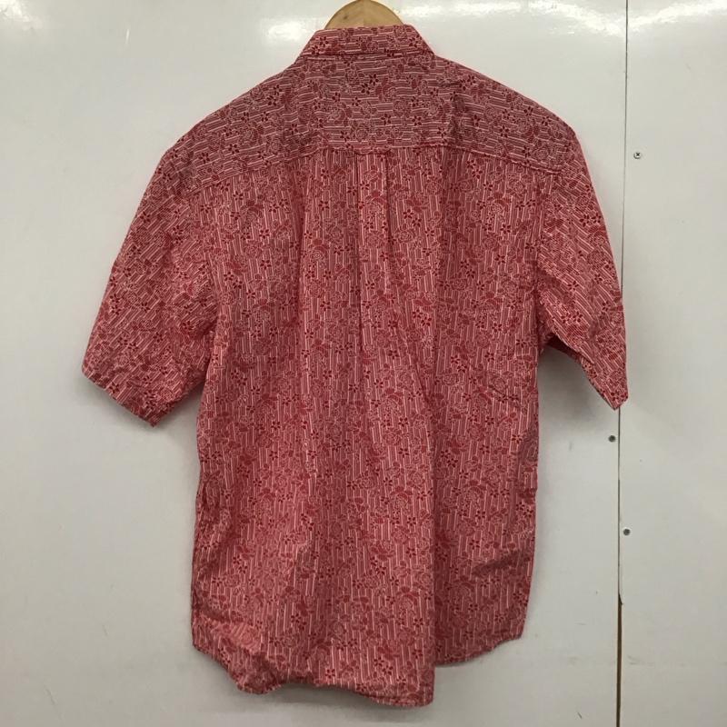 古着 USED シャツ、ブラウス 半袖 半袖シャツ プリントシャツ ポケットシャツ L プリント 白 / ホワイト / X 赤 / レッド /  メンズ USED 古着 中古 10146722