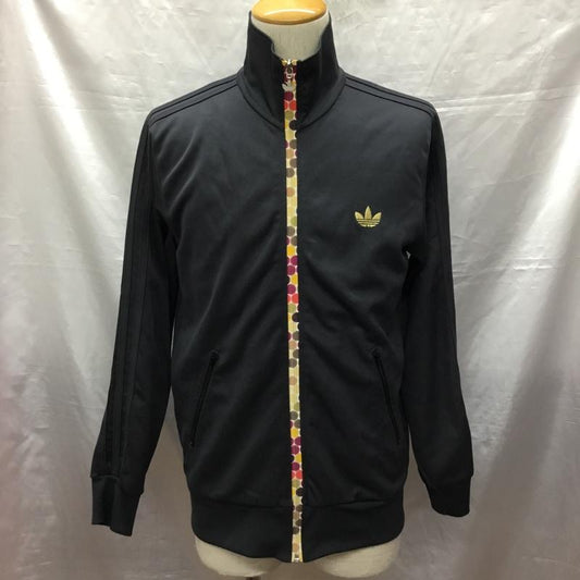 アディダス adidas ジャケット、上着 ジャンパー、ブルゾン E07980 トラックジャケット トレーニングウェア スポーツウェア M ロゴ、文字 黒 / ブラック /  メンズ USED 古着 中古 10120990