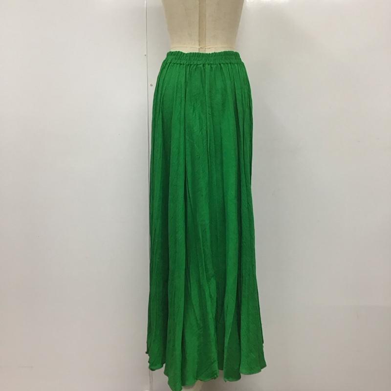 ザラ ZARA スカート ロングスカート 4886 242 500 ギャザースカート タグ付き XS 無地 緑 / グリーン /  レディース USED 古着 中古 10112334