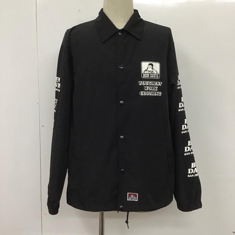 ベンデイビス BEN DAVIS ジャケット、上着 ジャケット、ブレザー G-9780015 SleeveLogoCoachesJKT ナイロンジャケット ベンチジャケット L ロゴ、文字 黒 / ブラック /  メンズ USED 古着 中古 10110728