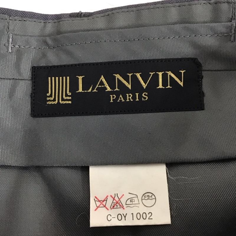ランバン LANVIN パンツ スラックス スラックス ワイドパンツ カジュアルパンツ ストレートパンツ センタータックパンツ 無地 灰 / グレー /  メンズ USED 古着 中古 10111739