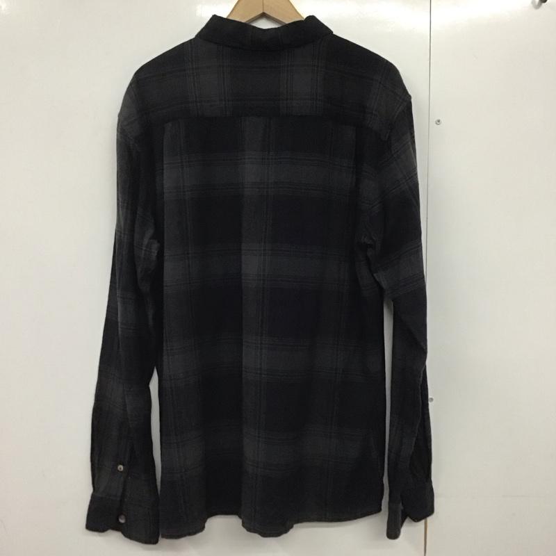 ステューシー STUSSY シャツ、ブラウス 長袖 長袖シャツ チェックシャツ カラーシャツ XL チェック 黒 / ブラック /  メンズ USED 古着 中古 10141680