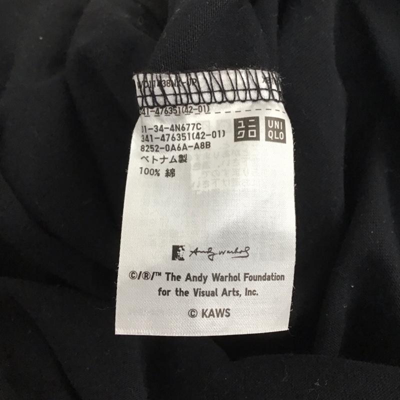 ユニクロ UNIQLO Tシャツ 半袖 341-476351 カウズ WARHOLUTTEE プリントTシャツ プリント 黒 / ブラック /  メンズ USED 古着 中古 10132338