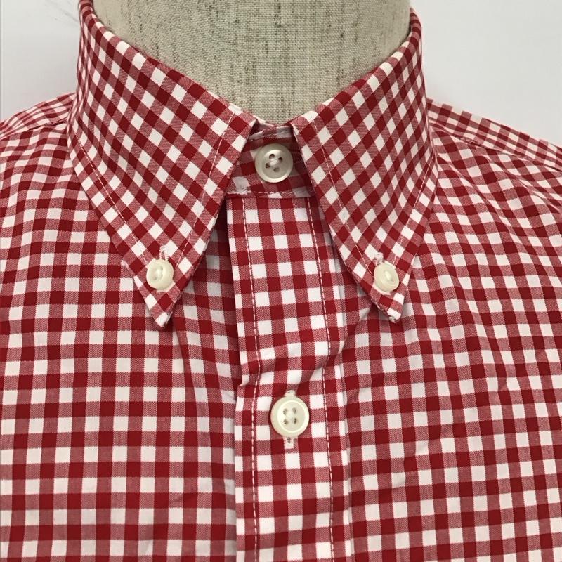エルエルビーン L.L.Bean シャツ、ブラウス 半袖 ボタンダウン 胸ポケット S チェック 白 / ホワイト / X 赤 / レッド /  メンズ USED 古着 中古 10111863
