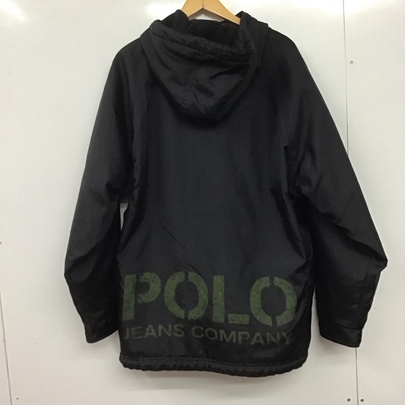 ポロジーンズカンパニー POLOJEANSCO. ジャケット、上着 ジャンパー、ブルゾン ジップアップジャケット ナイロンジャケット アウター L ロゴ、文字 黒 / ブラック /  メンズ USED 古着 中古 10144799