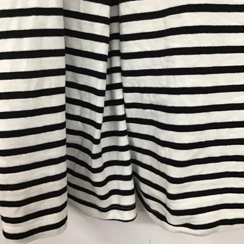 アメリカンホリック AMERICAN HOLIC Tシャツ 半袖 M ボーダー柄 白 / ホワイト / X 黒 / ブラック /  レディース USED 古着 中古 10142259