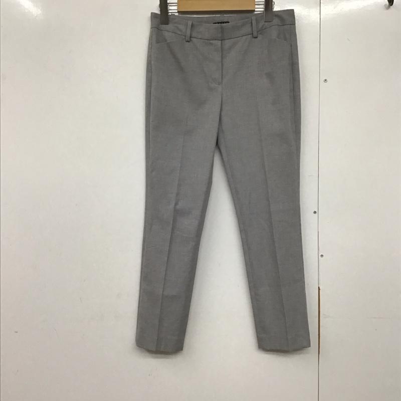 セオリー theory パンツ スラックス スラックスパンツ スリムパンツ ストレッチパンツ センタータックパンツ 2 無地 灰 / グレー /  レディース USED 古着 中古 10142662