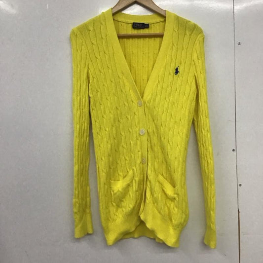 ポロラルフローレン POLO RALPH LAUREN カーディガン 長袖 M 無地 黄 / イエロー /  レディース USED 古着 中古 10149036