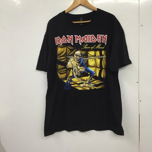 ギルダン GILDAN Tシャツ 半袖 半袖カットソー プリントTシャツ クルーネックカットソー バンドTシャツ XL プリント 黒 / ブラック /  メンズ USED 古着 中古 10137627