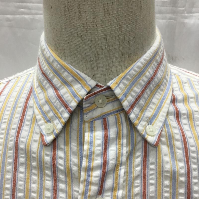 ニューヨーカー NEWYORKER シャツ、ブラウス 半袖 半袖シャツ カラーシャツ 半袖カットソー ストライプシャツ L ストライプ マルチカラー / マルチカラー /  メンズ USED 古着 中古 10115822