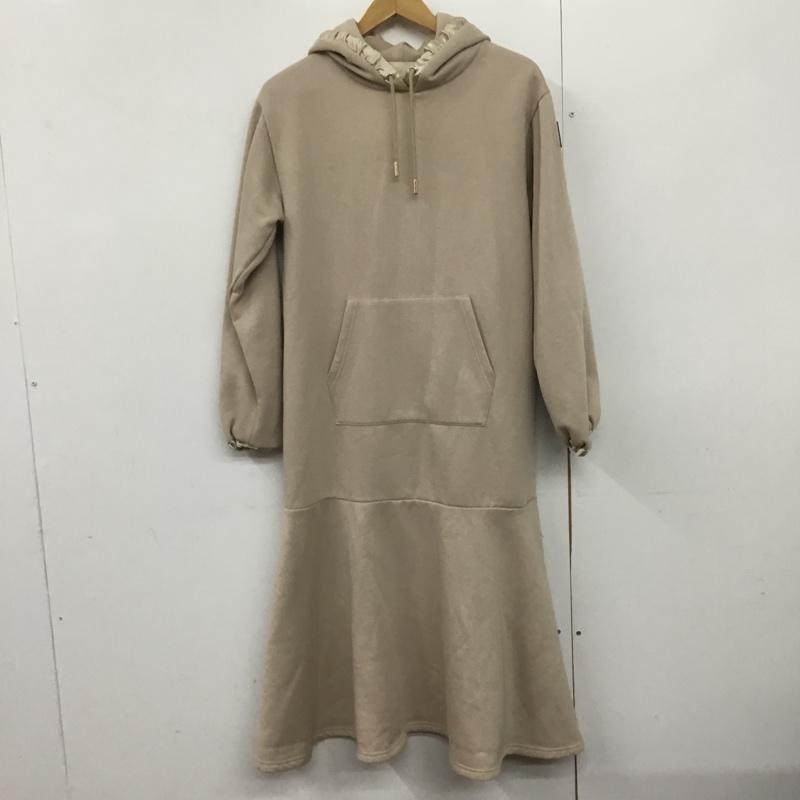 レディー Rady ワンピース ロングスカート 長袖ロングワンピース フーディーロングワンピース スウェットワンピース 無地 ベージュ / ベージュ /  レディース USED 古着 中古 10143604