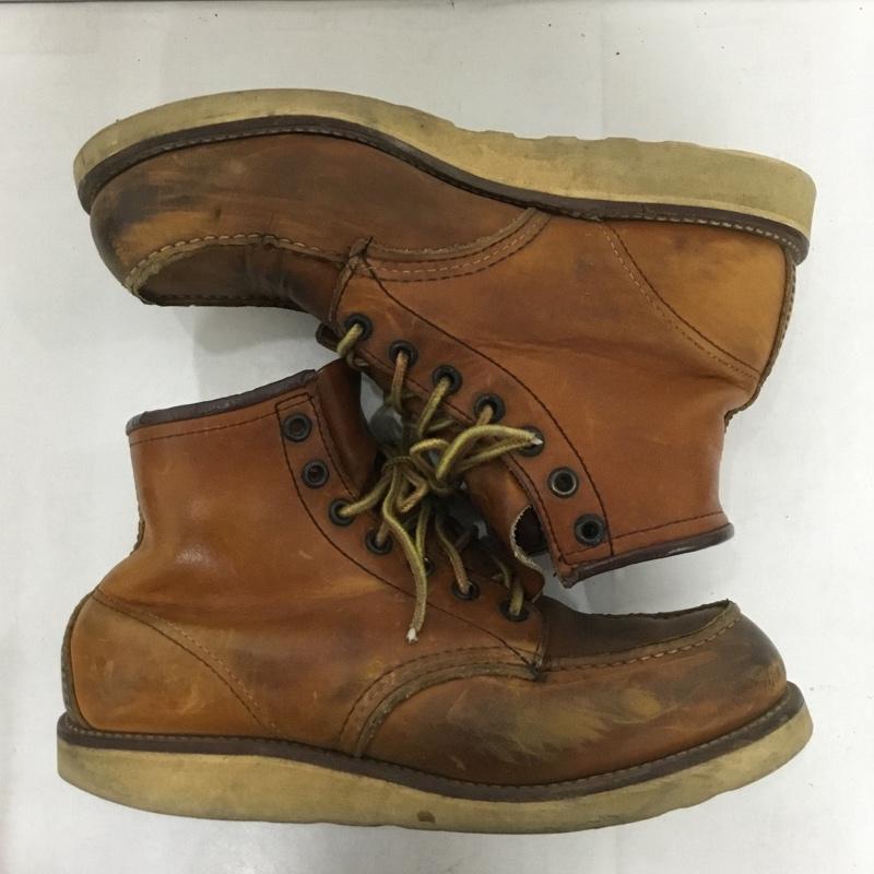 レッドウィング RED WING ブーツ ショートブーツ 875 6インチ クラシックモック 7.5E レザー 無地 茶 / ブラウン /  メンズ USED 古着 中古 10140425