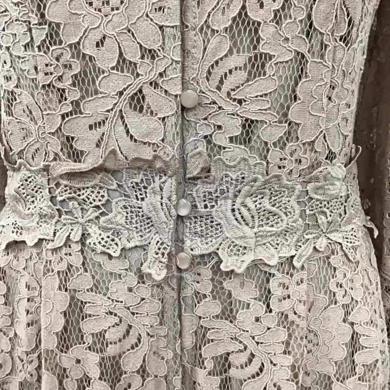 アルシーヴ archives ワンピース ロングスカート OP-0933 Vネック 長袖 FREE レース柄 桃 / ピンク /  レディース USED 古着 中古 10117708