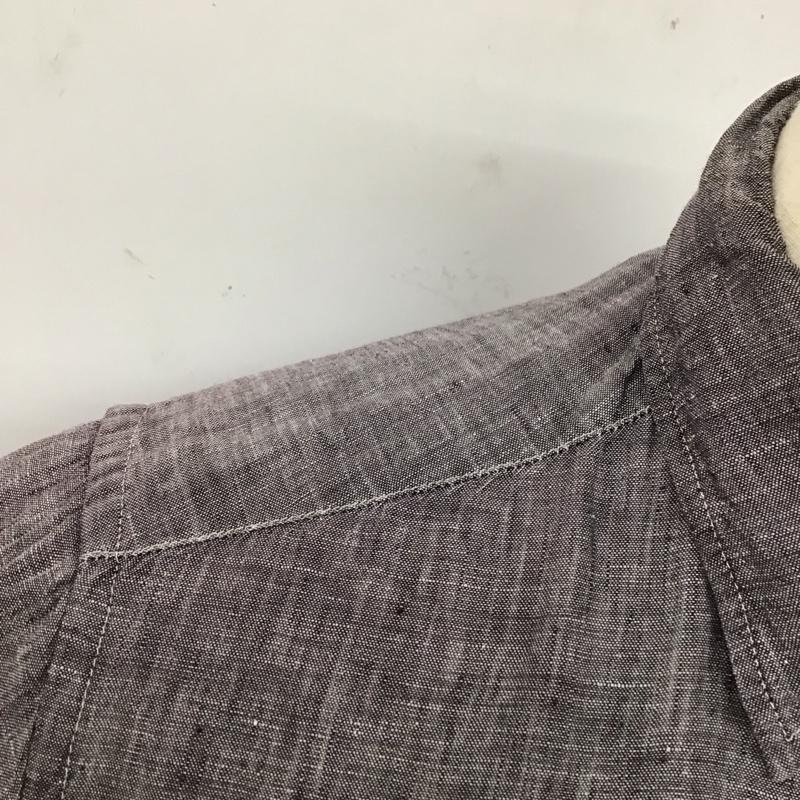 オアグローリー or Glory シャツ、ブラウス 長袖 長袖シャツ カラーシャツ ポケットシャツ 長袖カットソー M ロゴ、文字 灰 / グレー /  メンズ USED 古着 中古 10114674