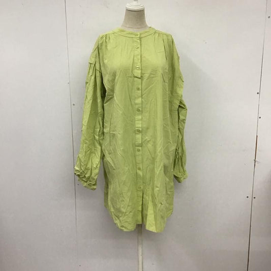 ローリーズファーム LOWRYS FARM シャツ、ブラウス 長袖 8210191737 マルチロングシャツ ノーカラーシャツ FREE 無地 緑 / グリーン /  レディース USED 古着 中古 10126083