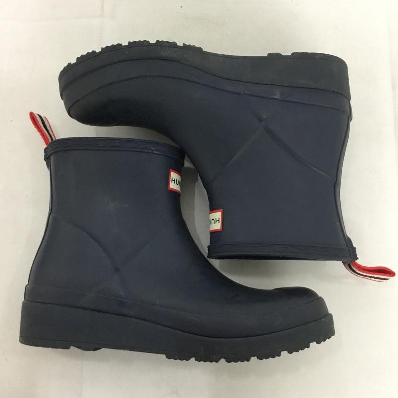 ハンター HUNTER 長靴、レインシューズ 長靴、レインシューズ WFS2020RMA ORIGINAL PLAY BOOT SHORT UK4 US：6 ロゴ、文字 紺 / ネイビー /  レディース USED 古着 中古 10148414