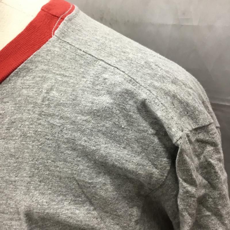 フォーティーファイブアールピーエム 45RPM Tシャツ 半袖 NMD クルーネック 2 ロゴ、文字 灰 / グレー / X 赤 / レッド /  メンズ USED 古着 中古 10112383