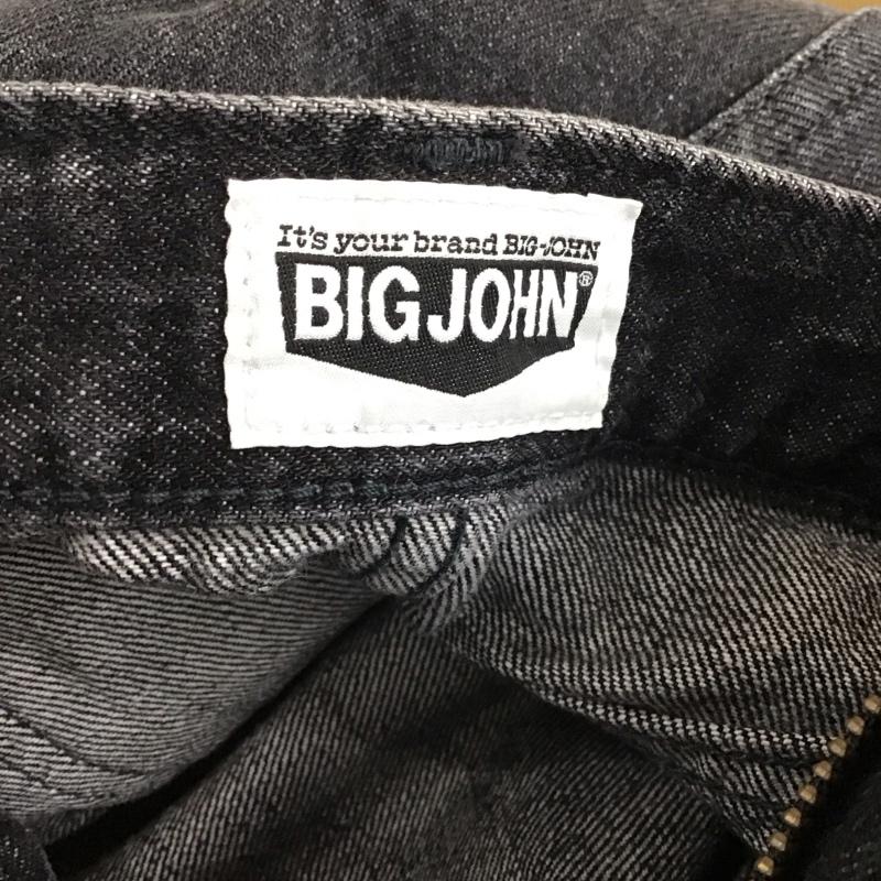 ビッグジョン Big John パンツ デニム、ジーンズ デニムパンツ ストレートパンツ ワイドパンツ カジュアルパンツ 27インチ 無地 黒 / ブラック /  レディース USED 古着 中古 10115191