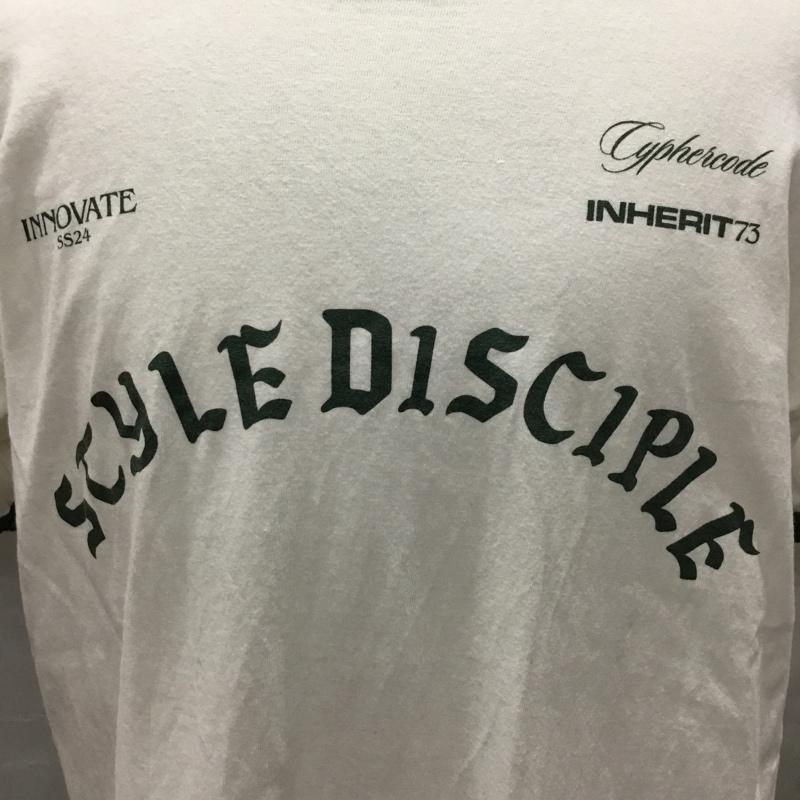 サイファーコード CypherCode Tシャツ 半袖 STYLE DISCIPLE リンガーTシャツ XL ロゴ、文字 白 / ホワイト / X カーキ / カーキ /  メンズ USED 古着 中古 10118947