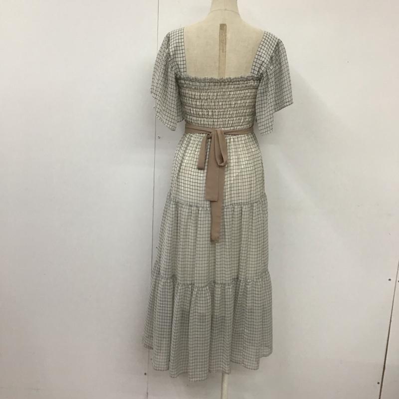 ナイスクラップ NICE CLAUP ワンピース ロングスカート 半袖ワンピース ロングワンピース シフォン フレアスカート ギンガムチェックワンピース FREE チェック マルチカラー / マルチカラー /  レディース USED 古着 中古 10108466