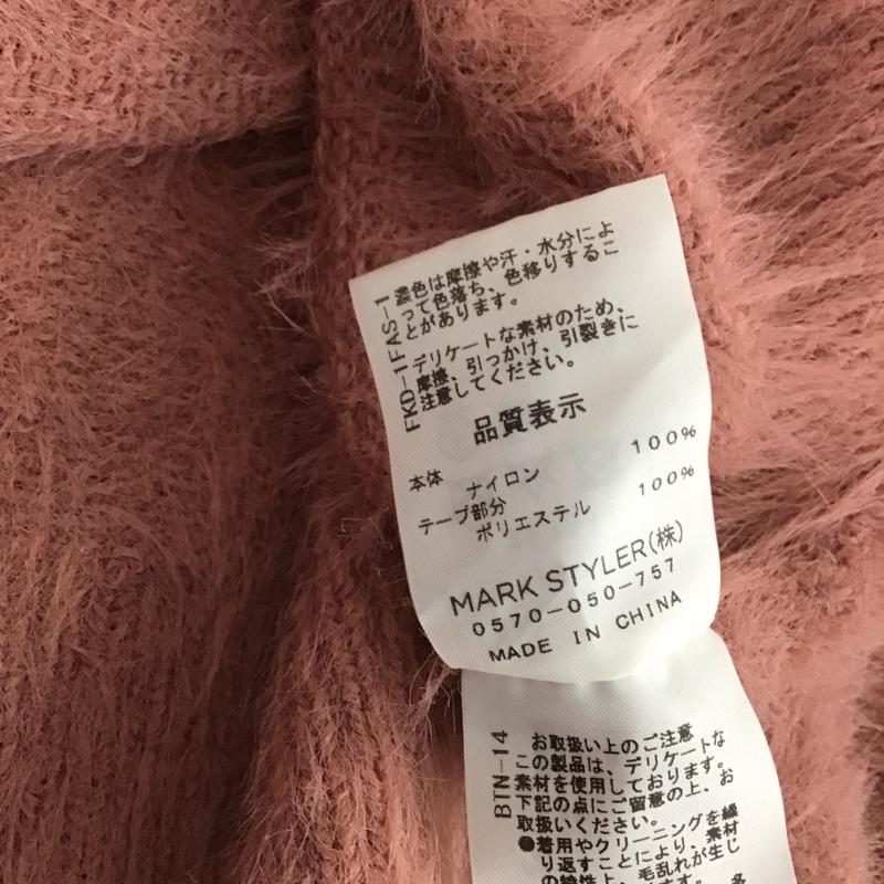 イートミー EATME ニット、セーター 長袖 341752600101-02 オフショルダー レースアップニット FREE 無地 桃 / ピンク /  レディース USED 古着 中古 10131278