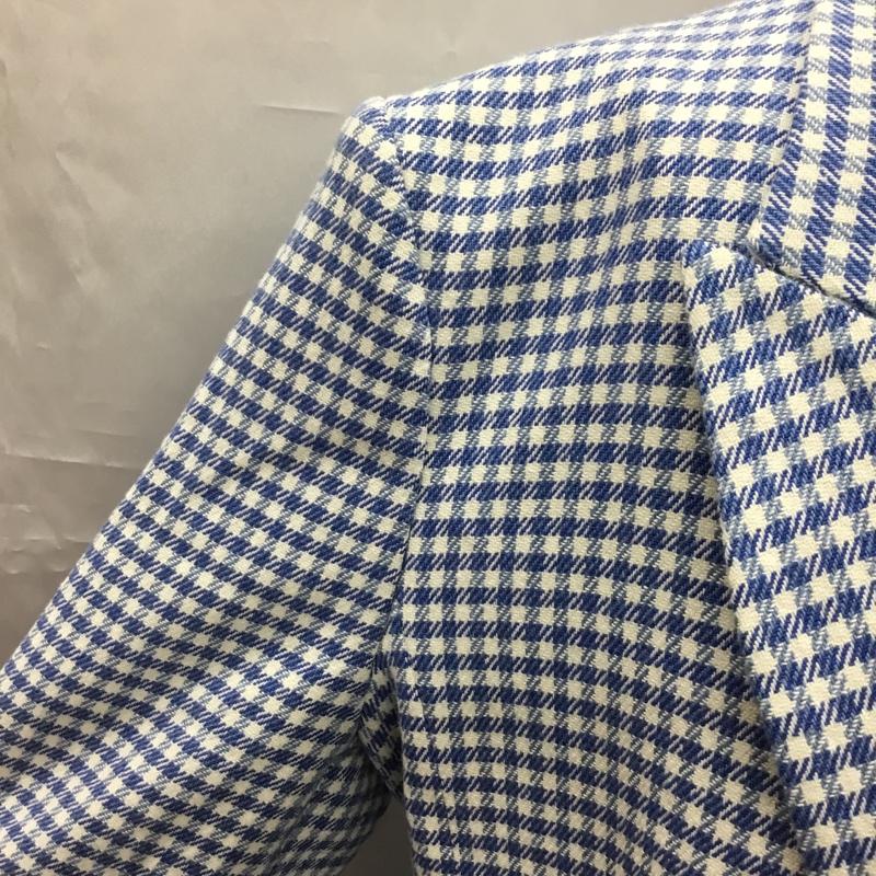 ザラ ZARA セットアップ セットアップ 2052 362 044 ダブルジャケット ショートパンツ M チェック 白 / ホワイト / X 青 / ブルー /  レディース USED 古着 中古 10107463