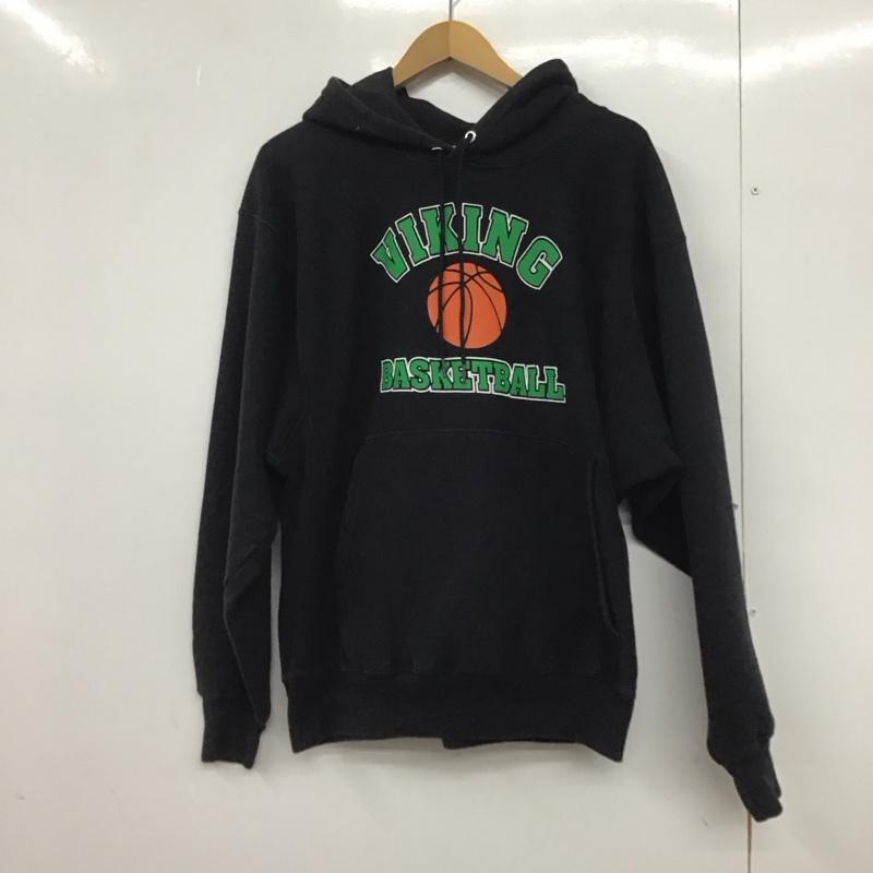 チャンピオン Champion パーカー 長袖 長袖パーカー プルオーバーパーカー スウェット M ロゴ、文字 紺 / ネイビー /  メンズ USED 古着 中古 10148516