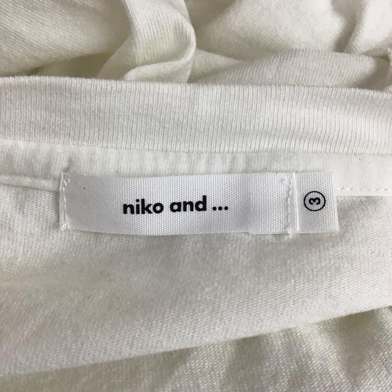 ニコアンド niko and... ワンピース ロングスカート ST92CD11KO Tシャツワンピース 半袖 3 ロゴ、文字 白 / ホワイト /  レディース USED 古着 中古 10114754