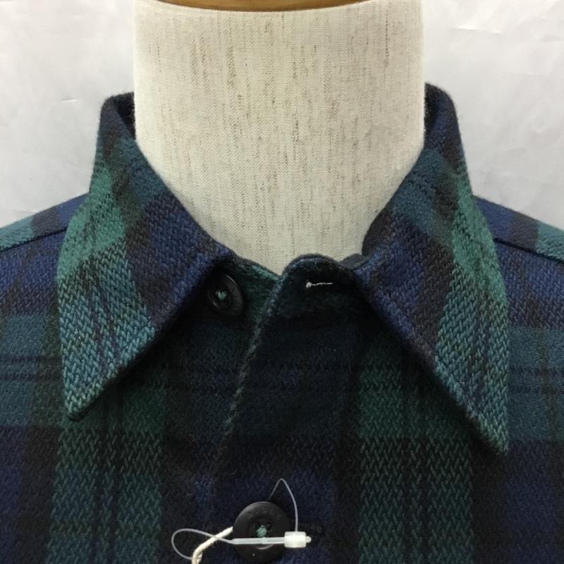 エーグル AIGLE シャツ、ブラウス 長袖 L チェック 緑 / グリーン /  メンズ USED 古着 中古 10112785