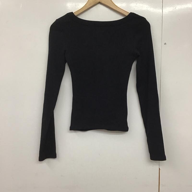 ザラ ZARA カットソー 長袖 長袖カットソー クルーネックカットソー 無地カットソー S 無地 黒 / ブラック /  レディース USED 古着 中古 10142498