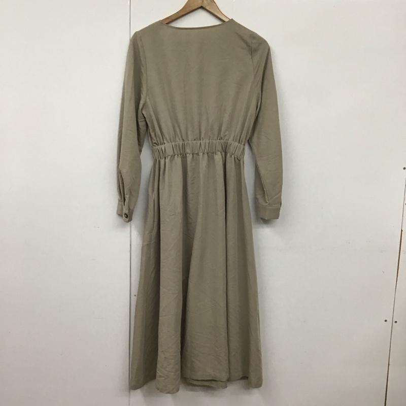 ローリーズファーム LOWRYS FARM ワンピース ロングスカート LF719063AD マエボタンワンピコート 長袖 FREE 無地 グレージュ / グレージュ /  レディース USED 古着 中古 10130438