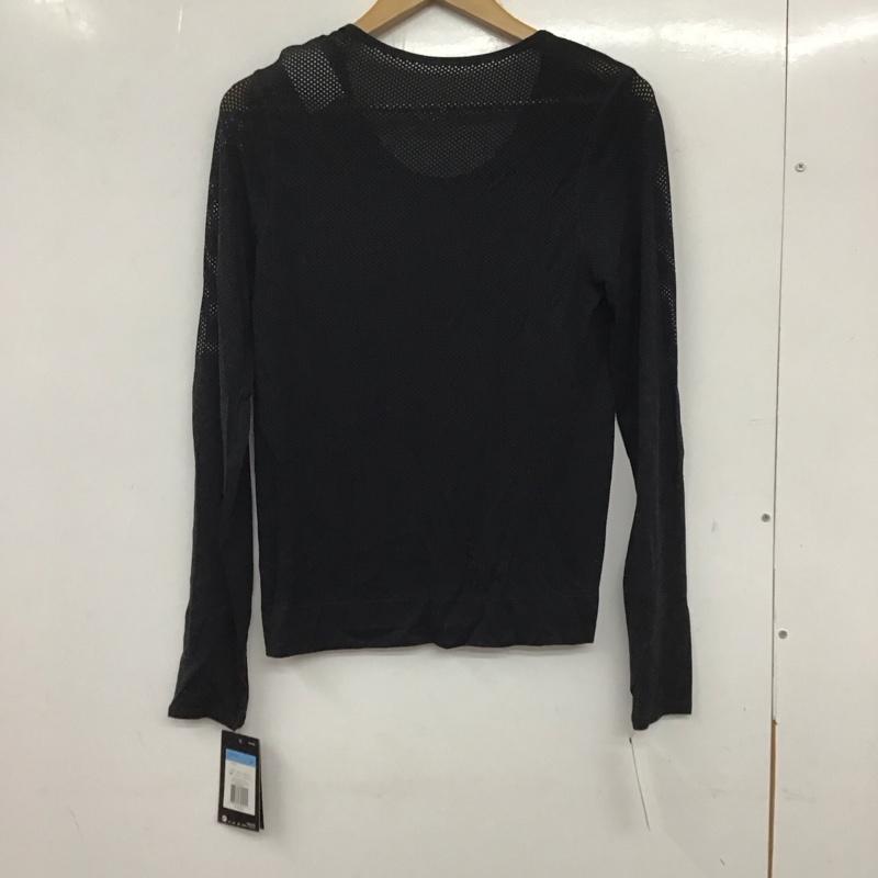 ナイキ NIKE Tシャツ 長袖 AT0783-010 DRI-FIT スポーツウェア メッシュ タグ付き M ワンポイント 黒 / ブラック /  レディース USED 古着 中古 10135602