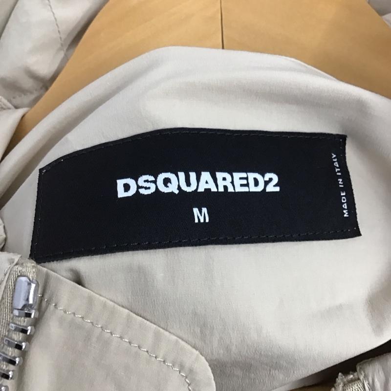 ディースクエアード DSQUARED2 ジャケット、上着 ジャケット、ブレザー ジップアップジャケットパーカー アウター ナイロンパーカー M ロゴ、文字 ベージュ / ベージュ /  メンズ USED 古着 中古 10146545