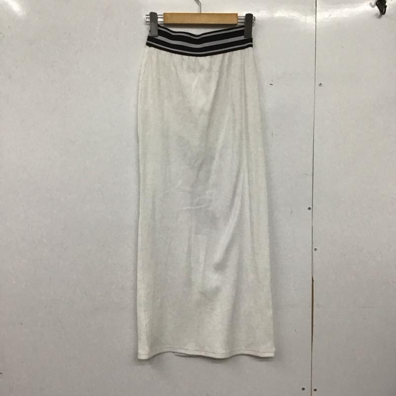 ジェイダ GYDA スカート ロングスカート 072530844901 GD JQ DEEPスリットLONGスカートライクショートパンツ FREE 無地 白 / ホワイト /  レディース USED 古着 中古 10148929