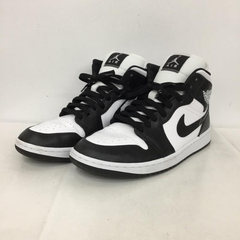 ナイキ NIKE スニーカー スニーカー DV0991-101 WMNS AIR JORDAN 1 MID 27.5cm 27.5cm ロゴ、文字 白 / ホワイト / X 黒 / ブラック /  メンズ USED 古着 中古 10148392