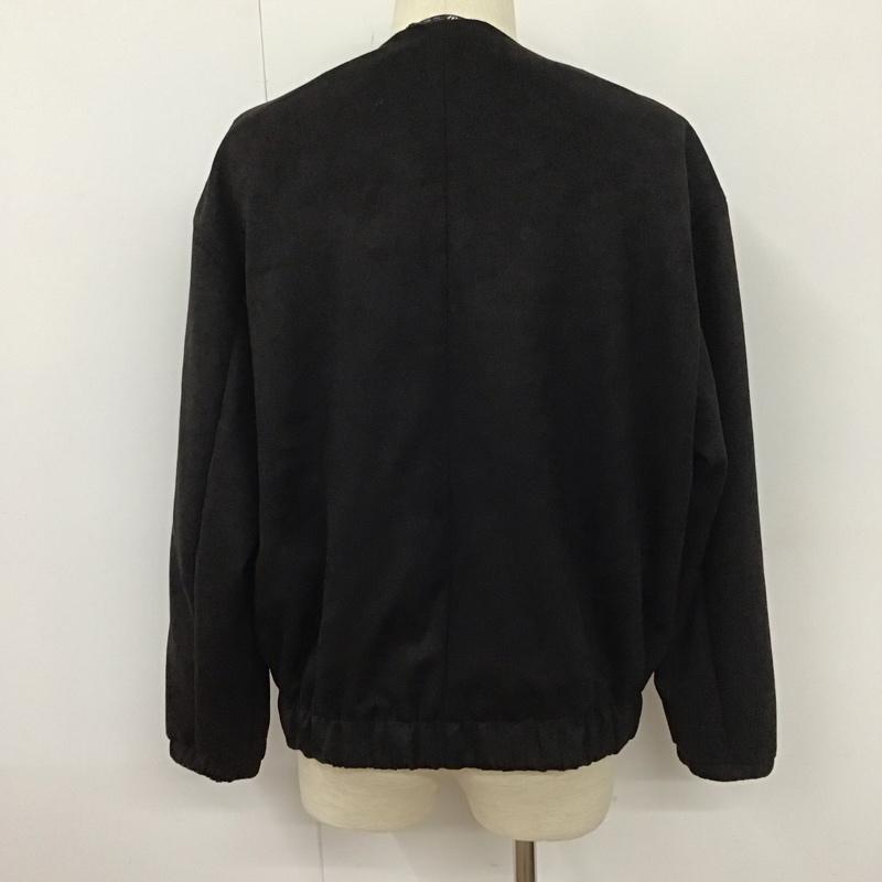 ザラ ZARA ジャケット、上着 ジャケット、ブレザー ノーカラー S 無地 黒 / ブラック /  メンズ USED 古着 中古 10111560