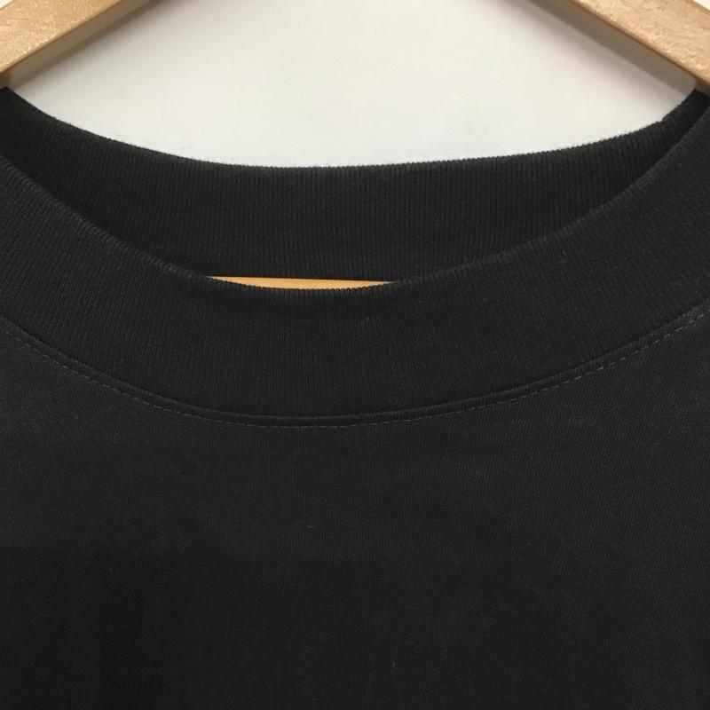 エッセンシャルズ ESSENTIALS Tシャツ 長袖 バックロゴ ロンT クルーネック L ロゴ、文字 黒 / ブラック /  レディース USED 古着 中古 10139614