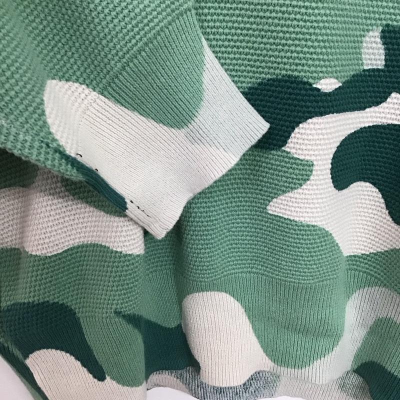 ザラメン ZARA MAN カットソー 長袖 長袖カットソー プリントカットソー クルーネック ワッフル XL カモフラージュ柄・迷彩 マルチカラー / マルチカラー /  メンズ USED 古着 中古 10149747