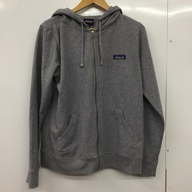 パタゴニア patagonia パーカー 長袖 ジップアップパーカー 長袖パーカー スウェットパーカー M ロゴ、文字 灰 / グレー /  メンズ USED 古着 中古 10150097