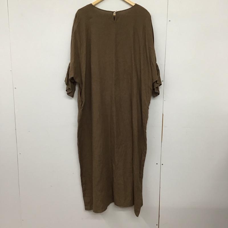 アーバンリサーチドアーズ URBAN RESEARCH DOORS ワンピース ロングスカート 半袖ロングワンピース フレアスカート ONE SIZE 無地 茶 / ブラウン /  レディース USED 古着 中古 10149638
