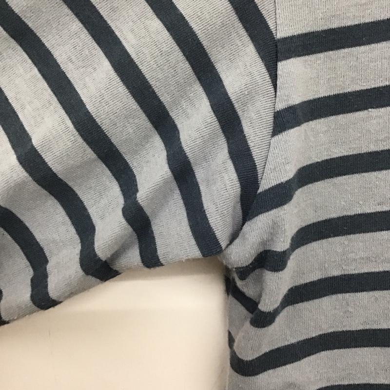 ザノースフェイス THE NORTH FACE カットソー 長袖 nt30123 長袖カットソー プリントカットソー クルーネック L ボーダー柄 紺 / ネイビー /  メンズ USED 古着 中古 10133622