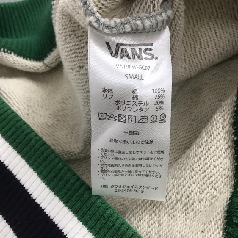 バンズ VANS トレーナー 長袖 長袖トレーナー スウェット クルーネック プルオーバー S ロゴ、文字 灰 / グレー /  メンズ USED 古着 中古 10146048