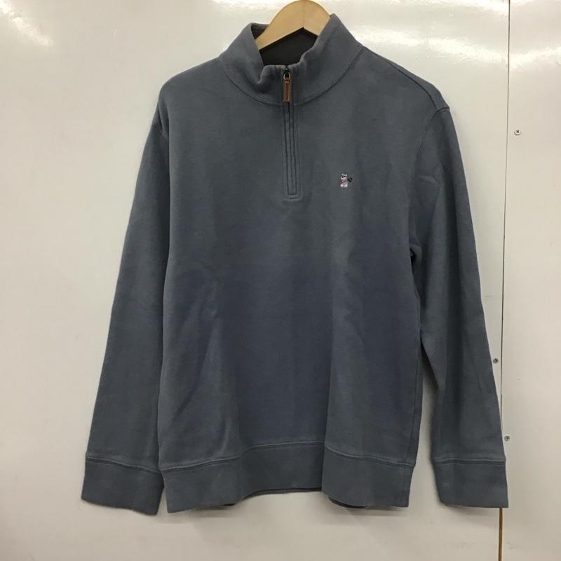 ランズエンド LANDS END ニット、セーター 長袖 長袖ニットカットソー ジップアップネック セーター L ロゴ、文字 マルチカラー / マルチカラー /  メンズ USED 古着 中古 10145666